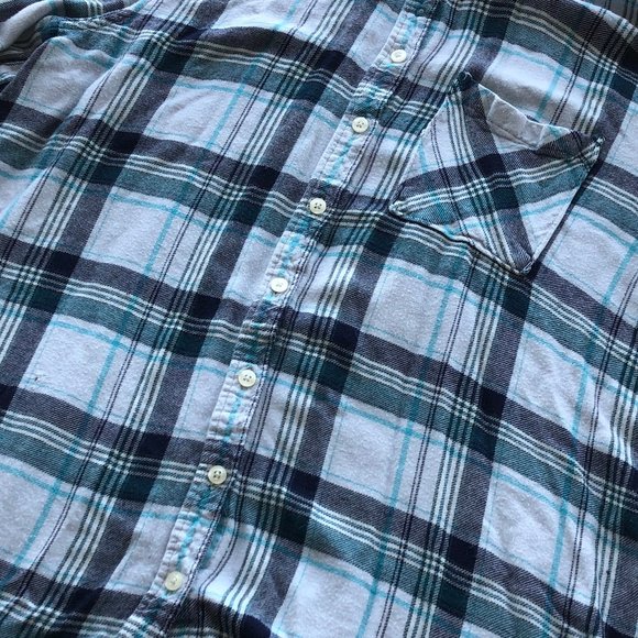 🏄3 for $15🏄 Light Blue Flannel Shirt - Picture 3 of 8